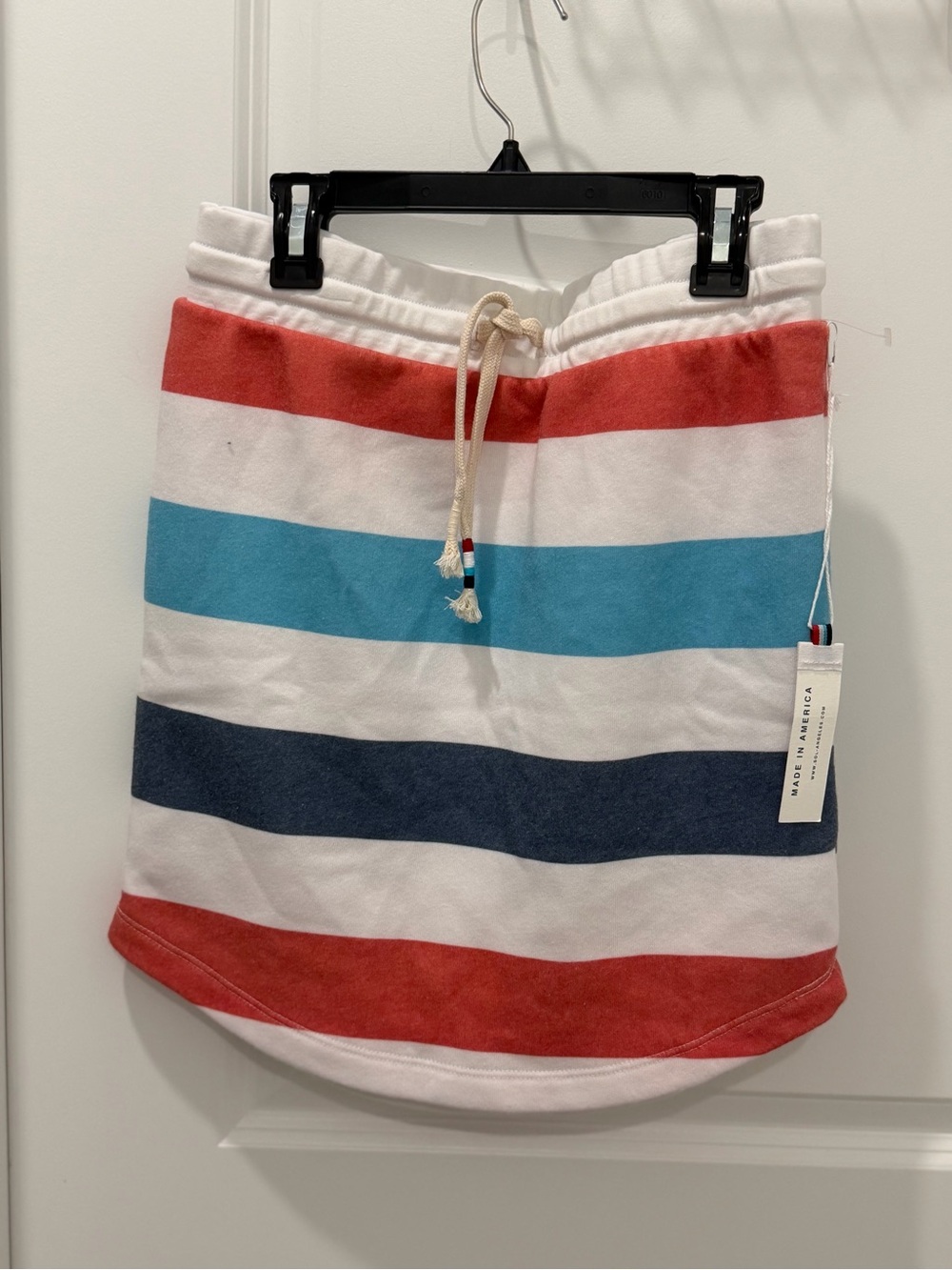 Sol Angeles Striped Mini Skirt in Red, Blue, Navy, White